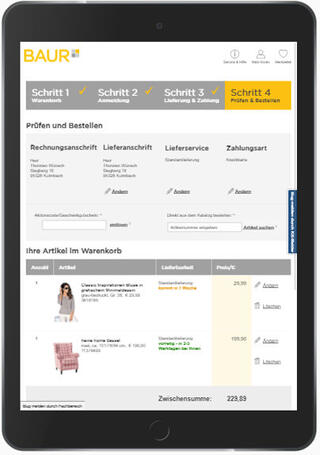 Warenkorb Schritt  4